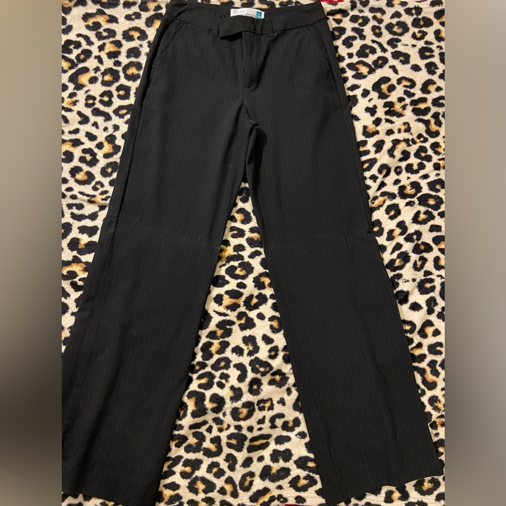 Black with blue pinstripes dress pants